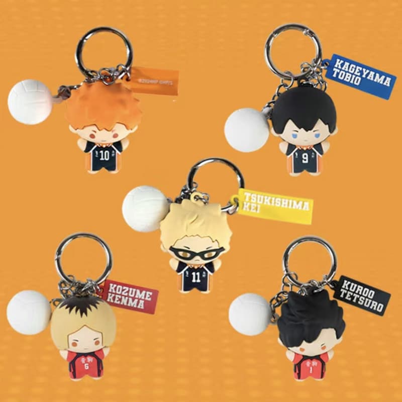 Haikyu ! Chaveiro Anime Chave Fivela Para Bolsa Escolar Mochila Pingente Móvel Presentes Meninas Hinata Shoyo Tobio Kage