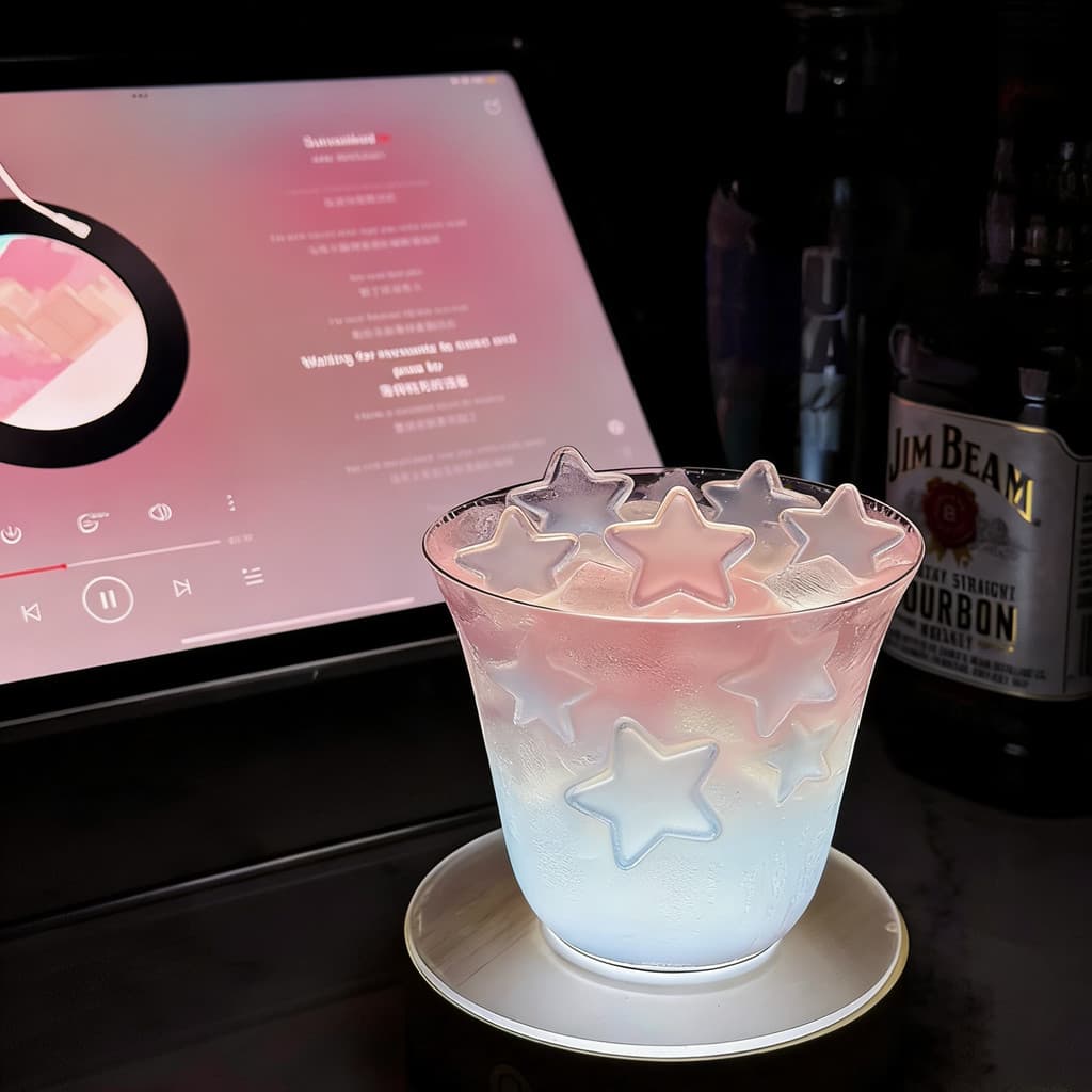Estrela cubo de gelo molde de Silicone de grau alimentício bandeja de gelo molde verão caseiro Cocktail casa mistura gel