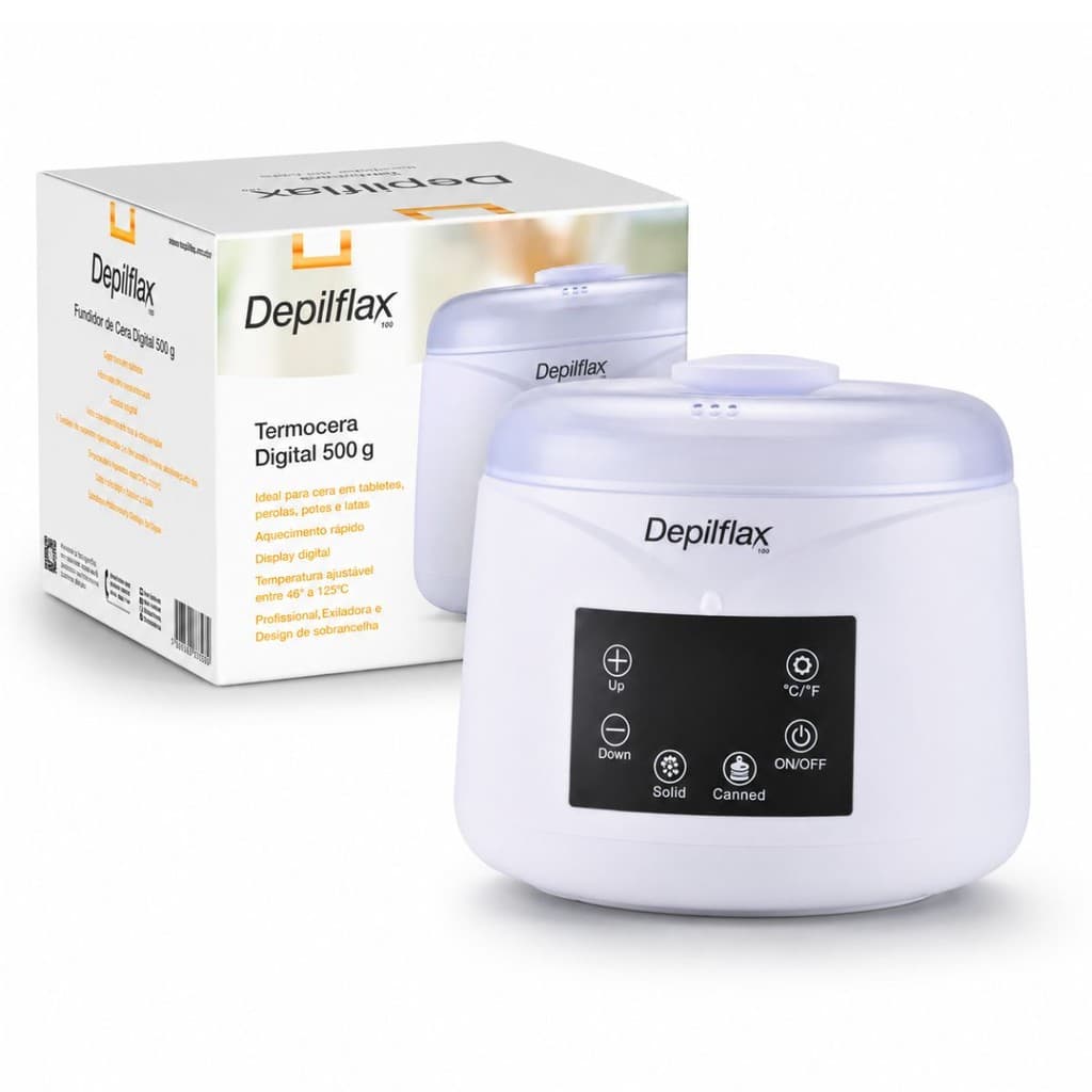Termocera Digital Depilflax 500g Aquecedor de Cera com Visor de Temperatura Estética