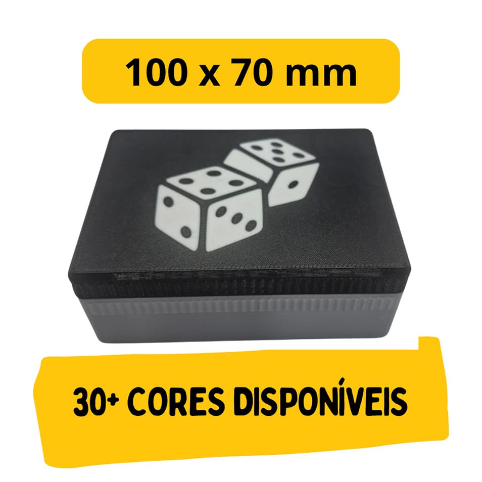 Caixa 100 x 70 mm de Uso Geral - Tampa Abre e Fecha - Organizador Resistente - Board Games