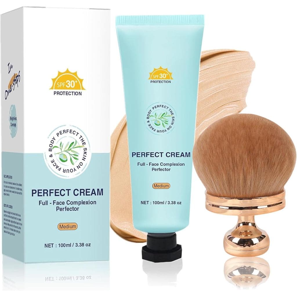 Corretor de Cobertura Corporal com FPS 30+, CC Cream Perfeitor de Tom de Pele para Todo o Rosto, Base e Corretivo de Cob