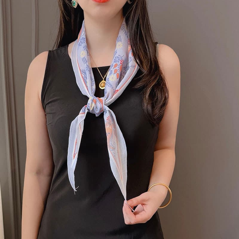 Mori estilo fresco estilo Pastoral em forma de diamante cachecol feminino temperamento suave gravata faixa de cabelo gra