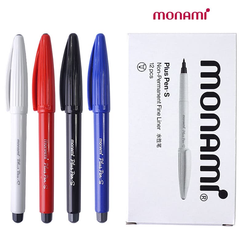 Munami caneta à base de água coreia monami caneta de fibra assinatura cor manual caneta munami desenho caneta gancho lin