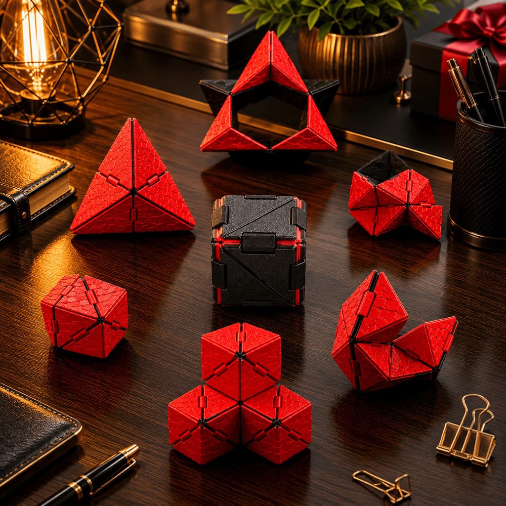 Cubo Modular Infinito Origami Antiestresse Transformável Cubo Fidget Sensorial para Foco, Relaxamento e Criatividade