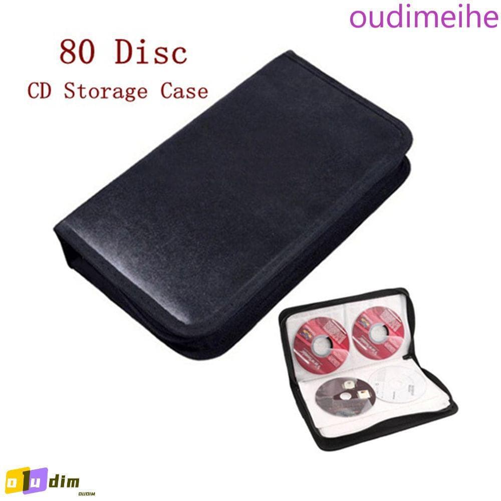OUDIMEIHE Caixa Suporte De Bolsa De Transporte Portátil De Couro Sintético Para VCD DVD CD PU