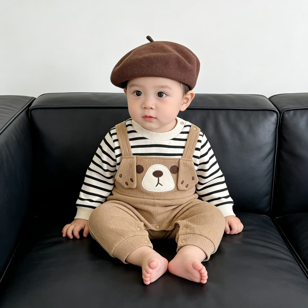 Infantil início da primavera macacão Outing roupas pequeno mês idade menino bebê primavera roupas moda Super bonito prim