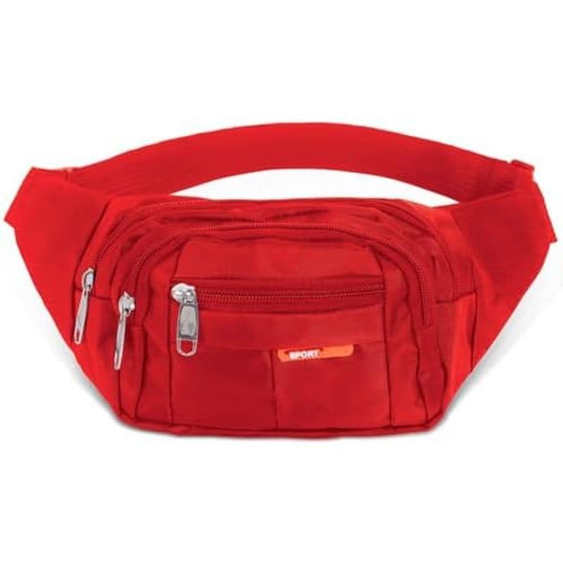Pacote De Cintura Esportes Fitness Viagem Homens Mulheres (Vermelho)