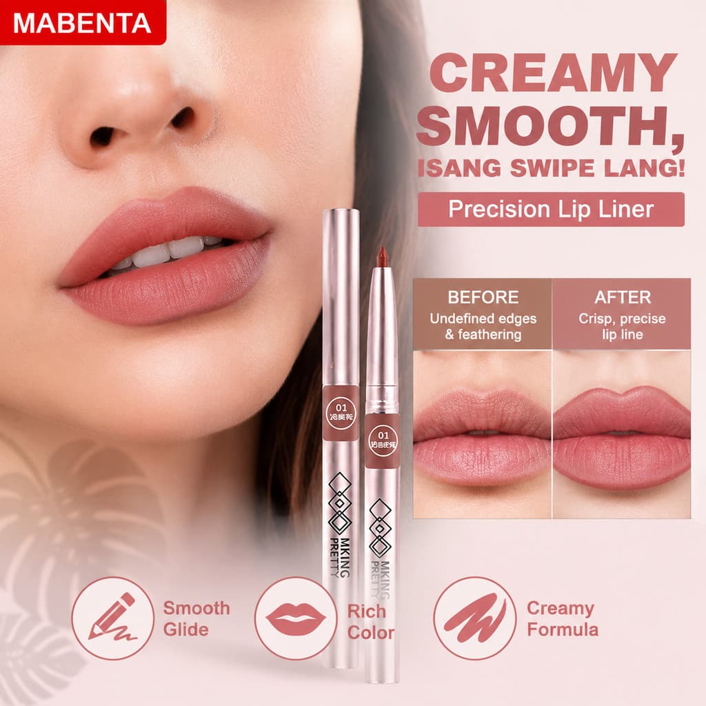 [Definição Precisa]【Lábios Definidos】[Contorno Perfeito] Caneta Labial/Resistente/Para Maquiagem Perfeita