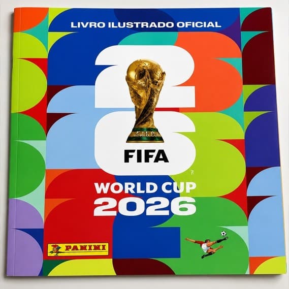 Álbum Copa do Mundo FIFA 2026 Panini Oficial Livro Ilustrado para Figurinhas