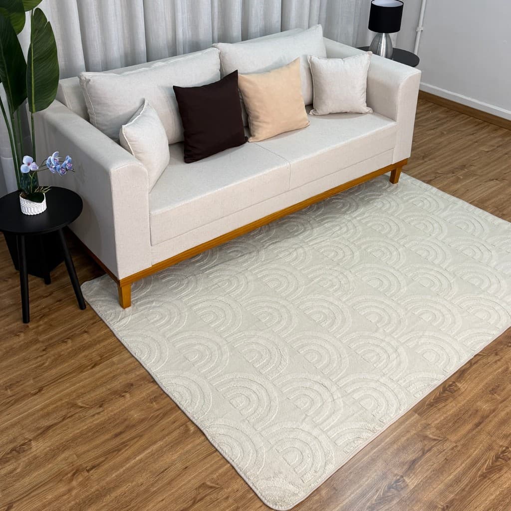 Tapete Jacquard Relevo para Sala Antiderrapante 2,00m x 1,40m