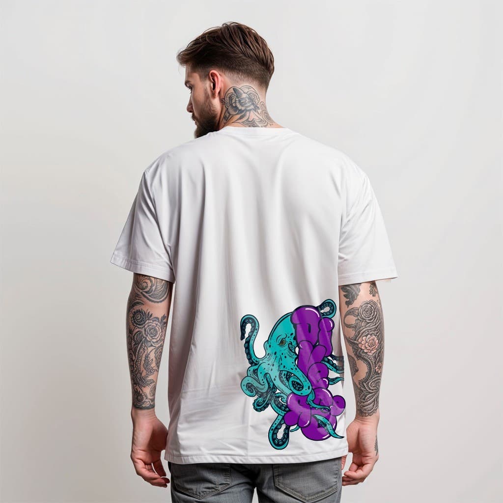 Camiseta Blusa  Masculina Kraken Polvo Street Wear Camisa  100% Algodão