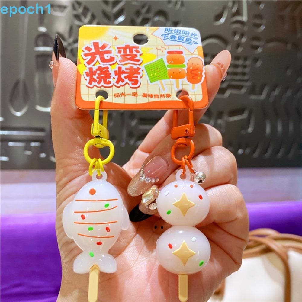 Pingente De Pato Assado EPOCH1 , Chaveiro Com Mudança De Cor Sensível À Temperatura De Desenho Animado , PVC