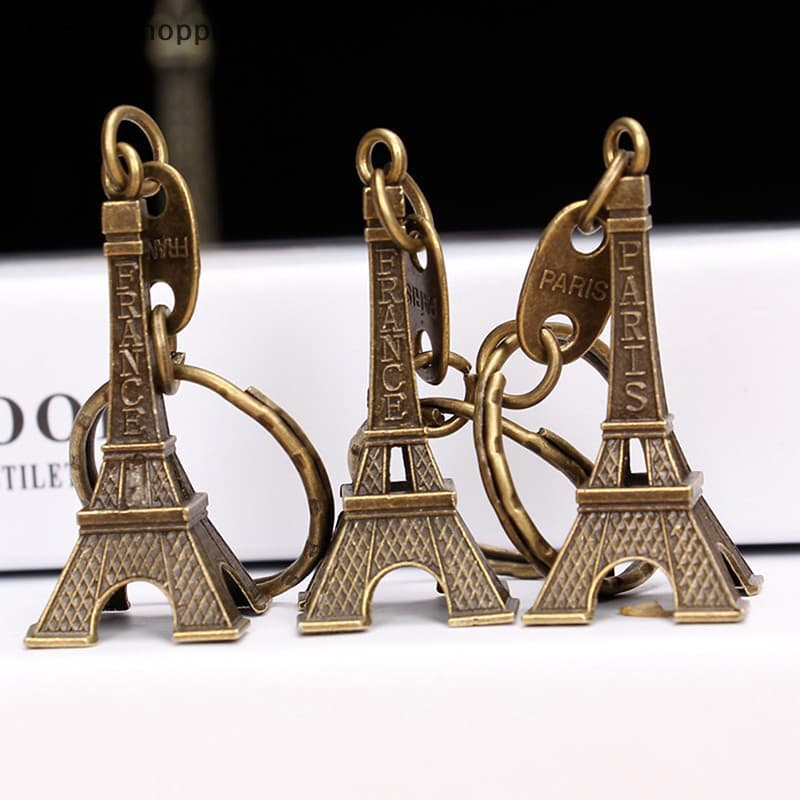 [lovego] 10Pcs Porta-Chaves Torre Francesa Alloy Souvenirs Paris Tour Francês Saco De Presente Acessórios