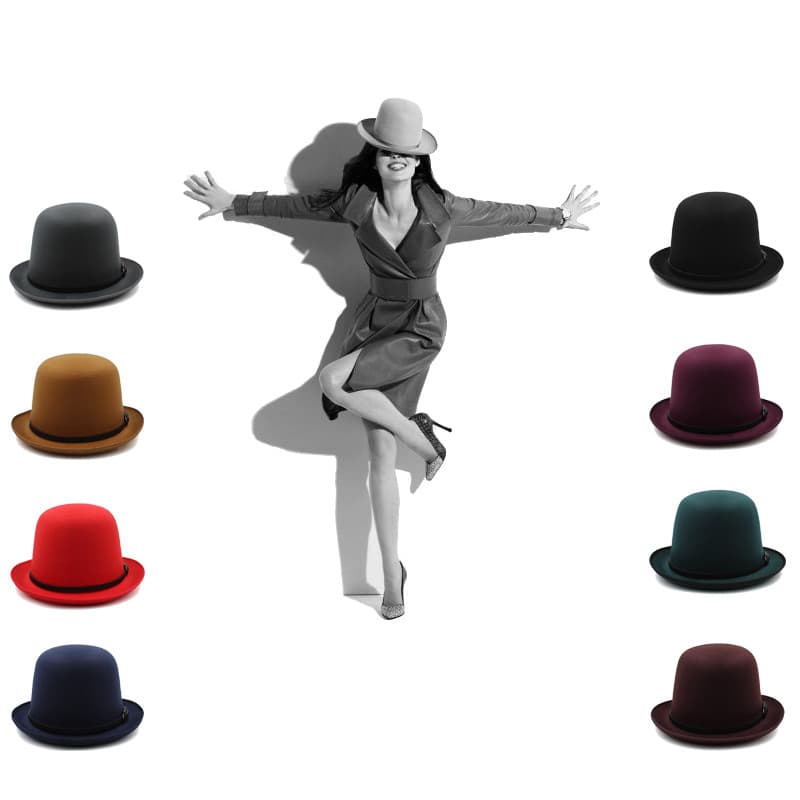 Circunferência de cabeça ligeiramente grande primavera outono inverno masculino feminino Oval topo pólo chapéu europeu a