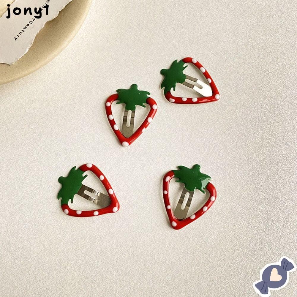 Conjunto De Grampos De Cabelo THUY , Grampo De Desenho Animado De Fruta De Morango , Presilha Lateral Doce Coreana , Enf