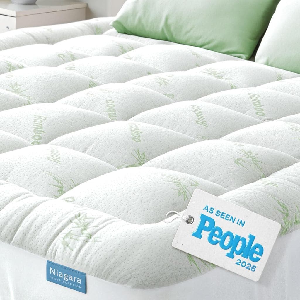 Protetor de Colchão Ultra Macio Queen Size Niagara Sleep Solution - Protetor de Colchão com Topper de Bambu para Alívio