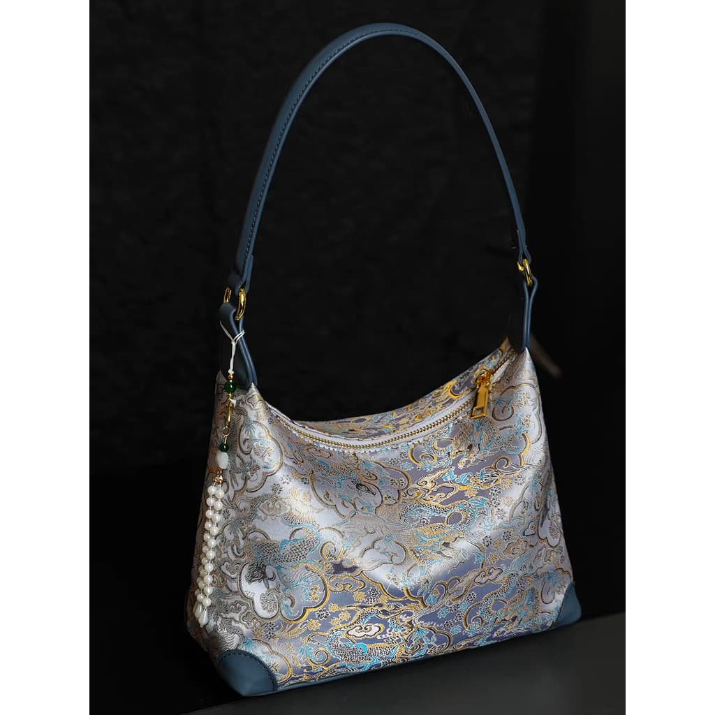 bolsa transversal feminino bolsa feminina Não-legacia canção Jinsang seda bolsa feminina estilo chinês couro macio estil