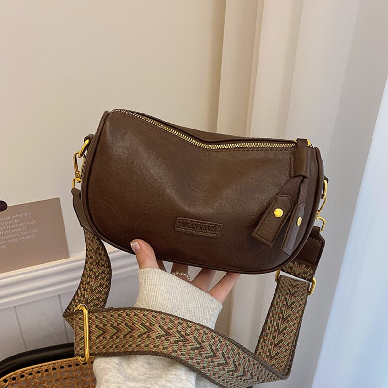 bolsa feminina Bolsa Bolsa Boston Popular deste ano outono inverno retrô 2025 novo estilo bolsa mensageiro de banda larg