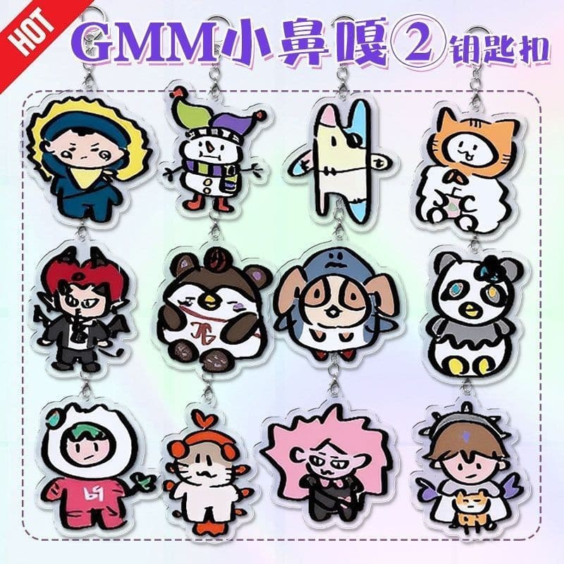 Thai Star GMM Little Nose Ga Boneca Acrílico Chaveiro Estudante Mochila CP Hetai Suporte