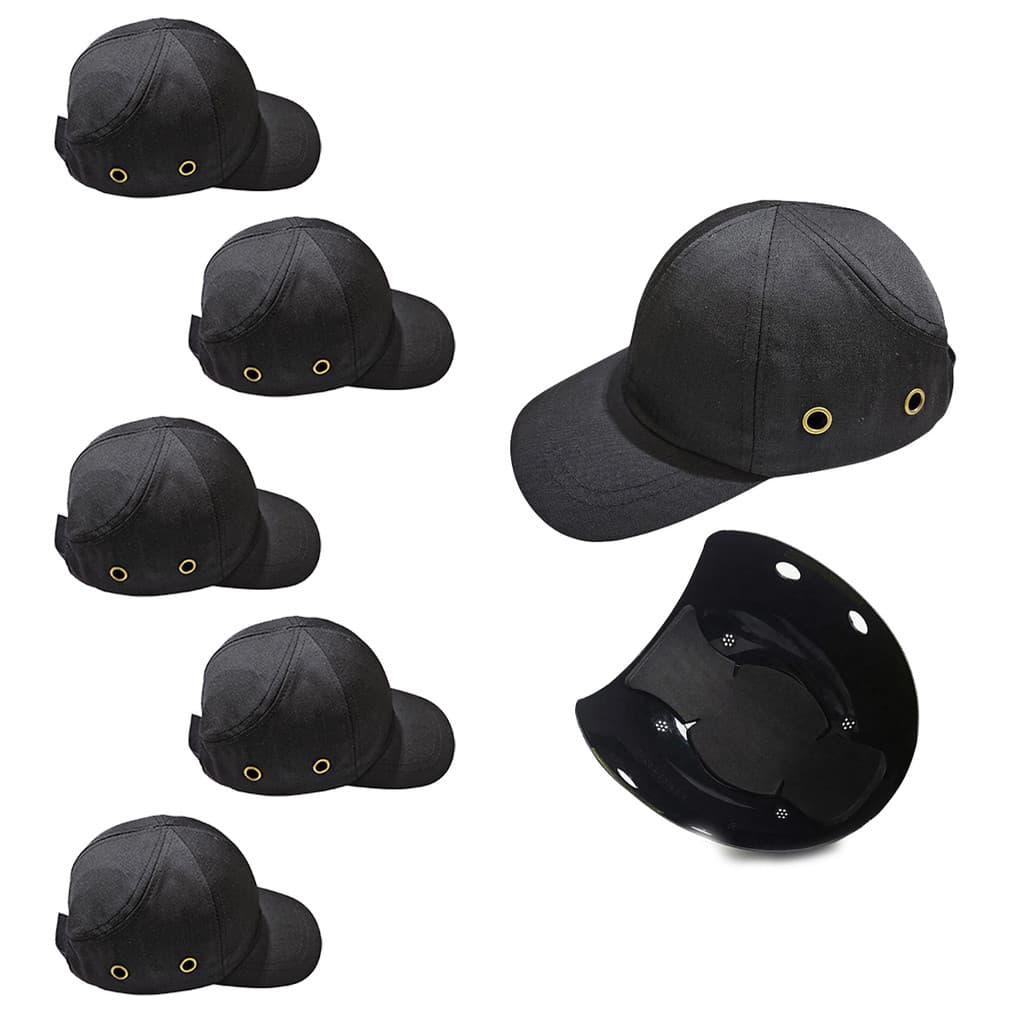 Bone com Capacete EPI Kit 5 Uni Obra Segurança do Trabalho Casquete Protecao Reparo Servico Oficina Resistente