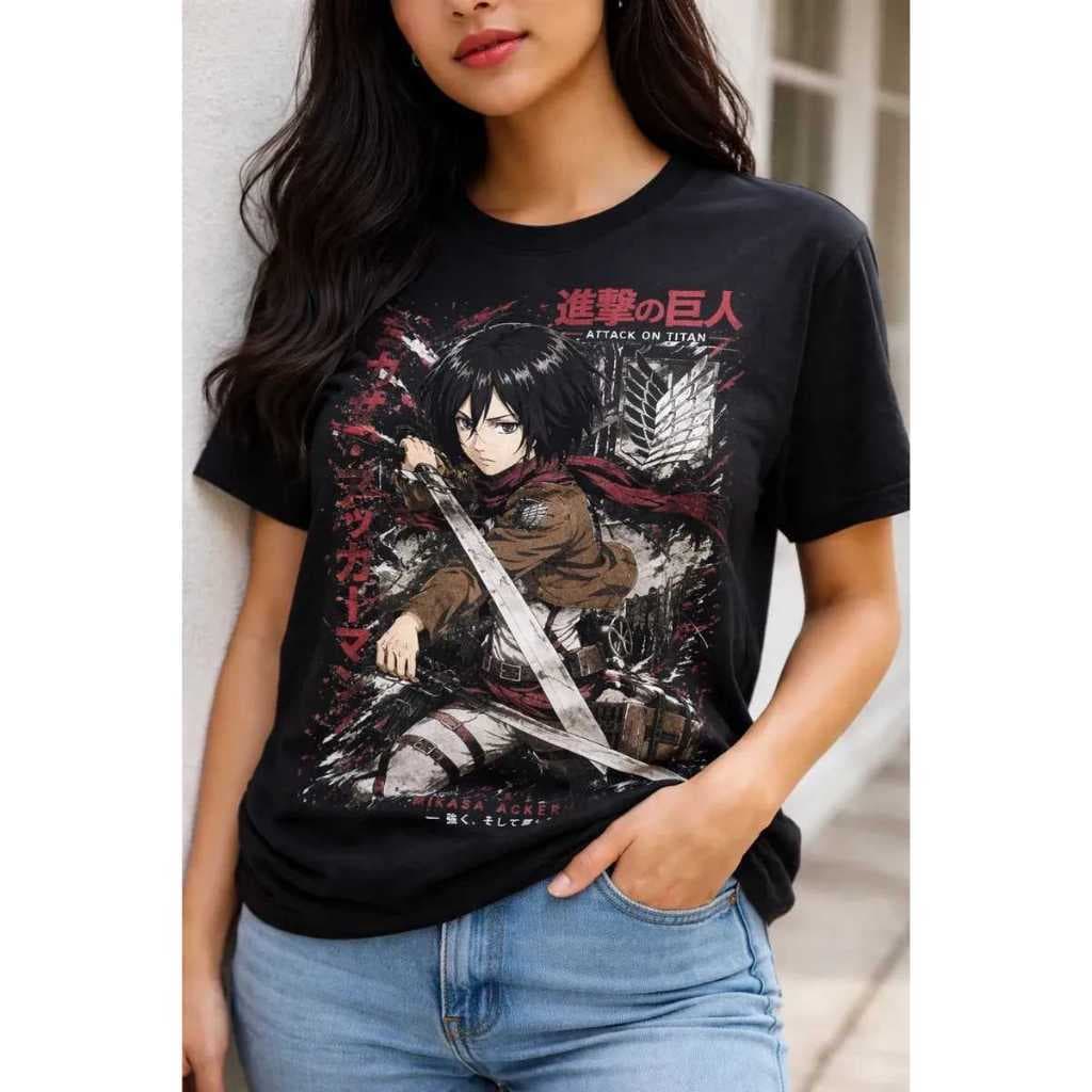 Camiseta Mikasa Ackerman Attack On Titan Shingeki No Kyojin