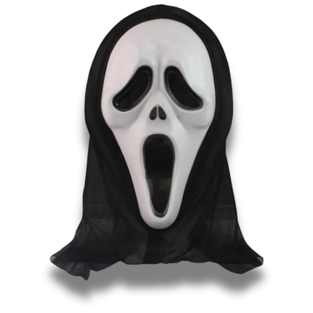 2-4 Máscaras de Plástico com Capuz para Halloween, Terror para Festas e Carnaval, Estilo Ghostface