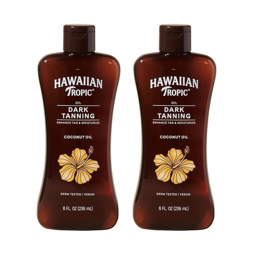 Óleo Bronzeador Tropical Havaiano, 8 Onças |   Óleo corporal hidratante com manteiga de cacau, intensificador de bronz