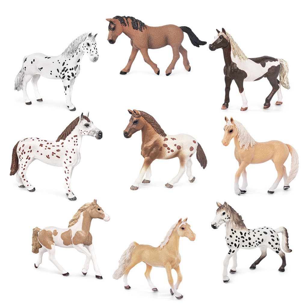 Modelo de Cavalo Animal Selvagem Simulado Brinquedo Ornamental de Cavalo Appaloosa Cognitivo Infantil Cavalo Hanxue Cava
