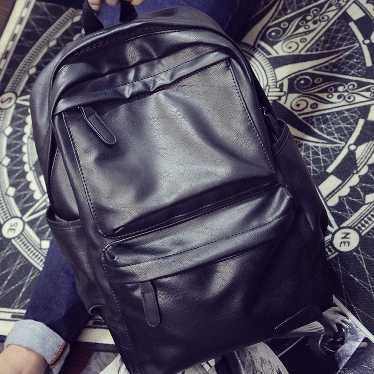 CaleryKlohom Mochila De Couro Genuíno Masculina Bolsa De Viagem Casual Bolsa De Computador Bolsa Escolar Mochila Britâni