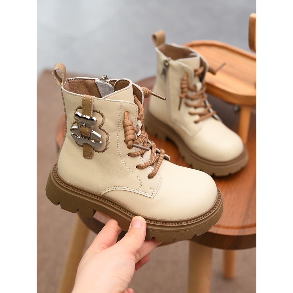 Meninas Martin botas forro de lã Ermian crianças botas meninas botas curtas 2025 primavera outono novo estilo meninas bo