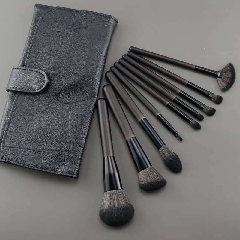 maquiagem barata kit pincel maquiagem pincel de maquiagem profissional 9 conjunto de pincéis de de uva preta i