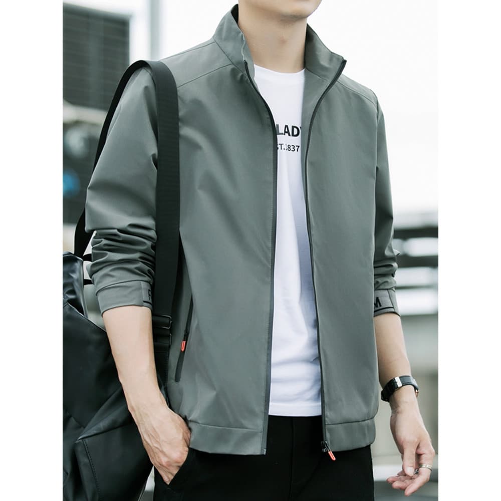 Jaqueta masculina primavera na moda à prova de vento jaqueta solta 2026 novo estilo jaqueta Casual masculina