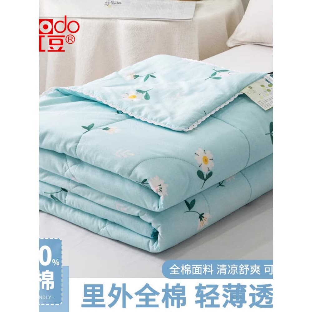 Colcha fresca de verão, algodão puro, lavável à máquina, colcha de ar condicionado, colcha fina, crianças, primavera, ou