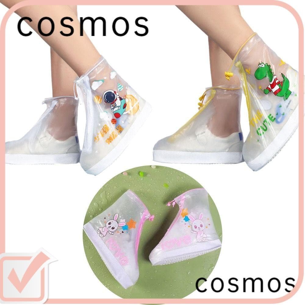 COSMOS Um Par De Protetores De Sapatos Infantis , Capa De Sapato Impermeável De Qualidade Reutilizável Antiderrapante ,