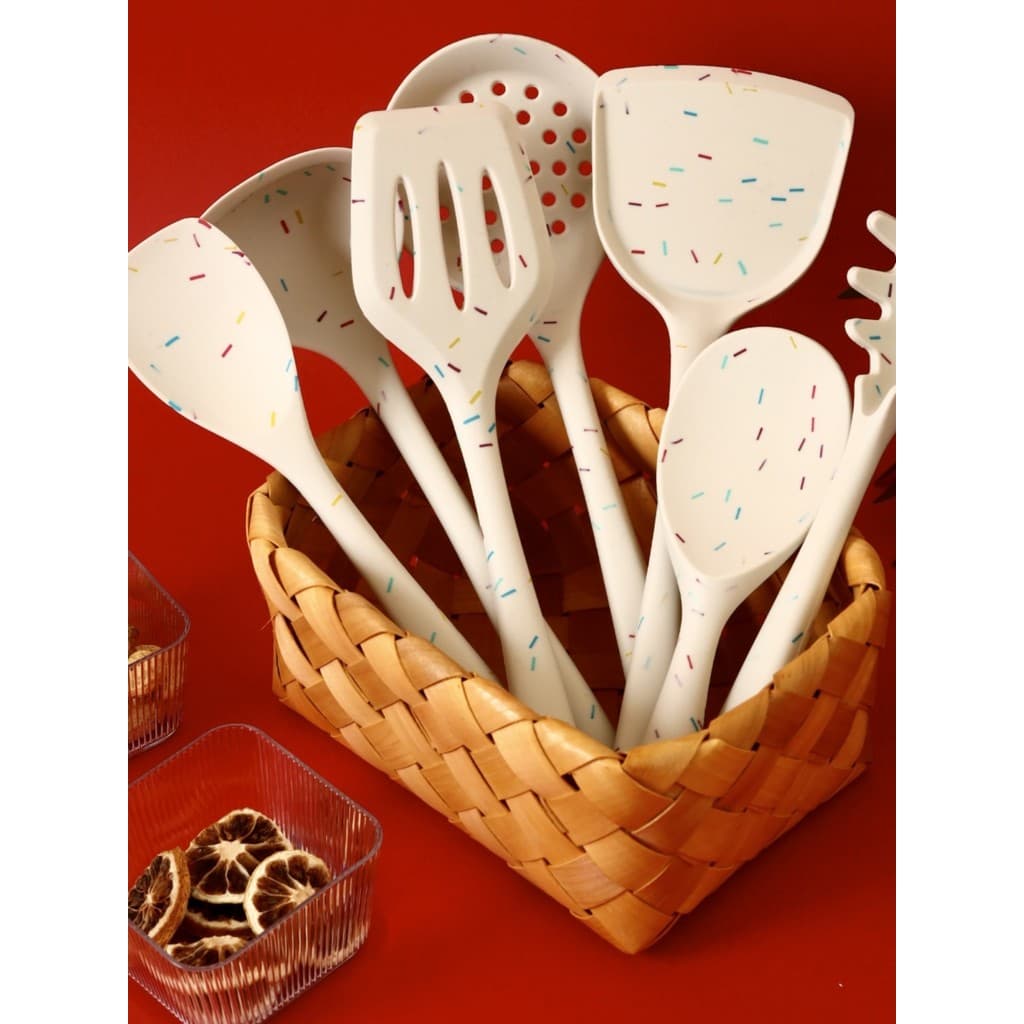Utensílios de cozinha domésticos espátula de cozinha colher de sopa multifuncional cozinhar máquina de lavar louça peque
