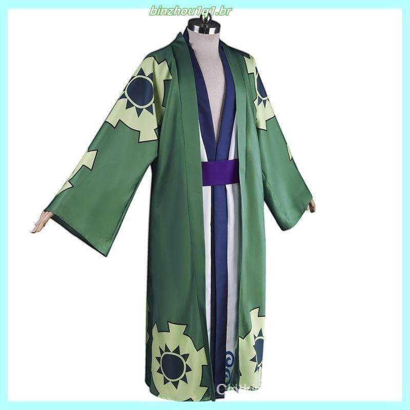 Fantasia de Cosplay One Piece País de Wano Zoro Juro Yukata Kimono Fantasia de Cosplay Pronta para Envio 05 9ZOC EYKB 92