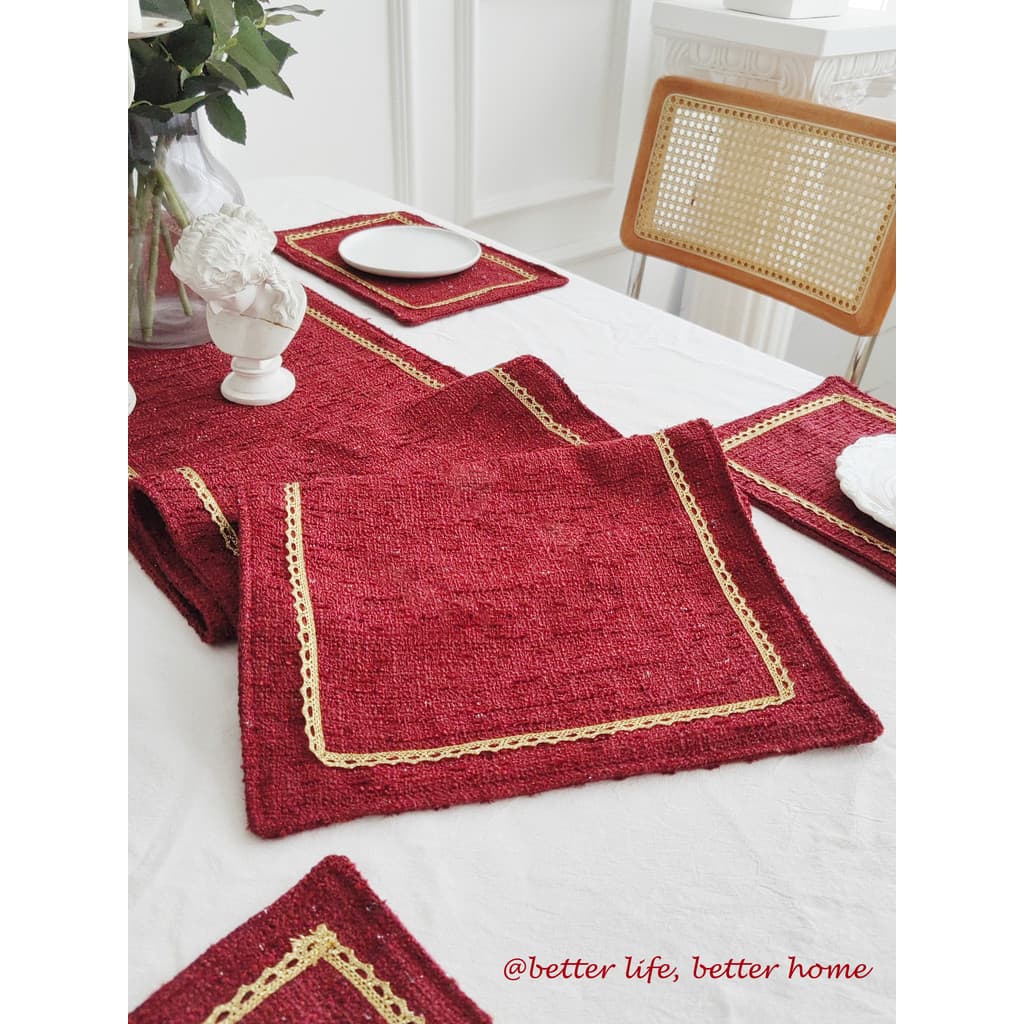 Corredor de mesa vermelho atmosfera de casamento decoração natal ano novo mesa longa pano decoração mesa de café pano qu