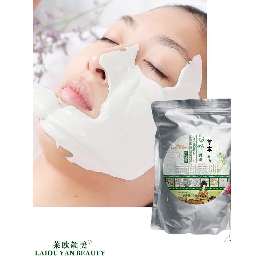 Laiou Yanmei Qizi Máscara Macia Branca em Pó Salão de Beleza Hidratante Hidratante Iluminador Remover Amarelecimento Des