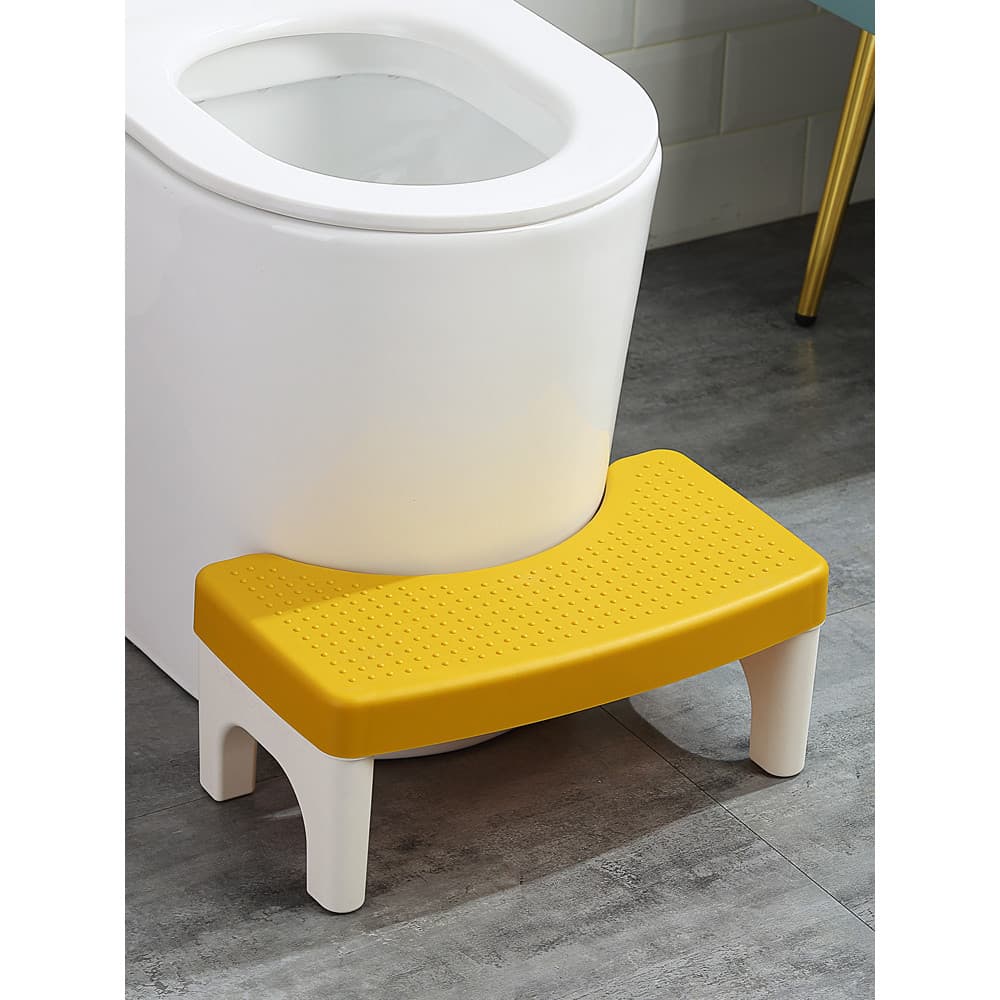Banqueta para pés de vaso sanitário, plástico reforçado, agachamento, ferramenta útil, banco para pés, apoio para os pés