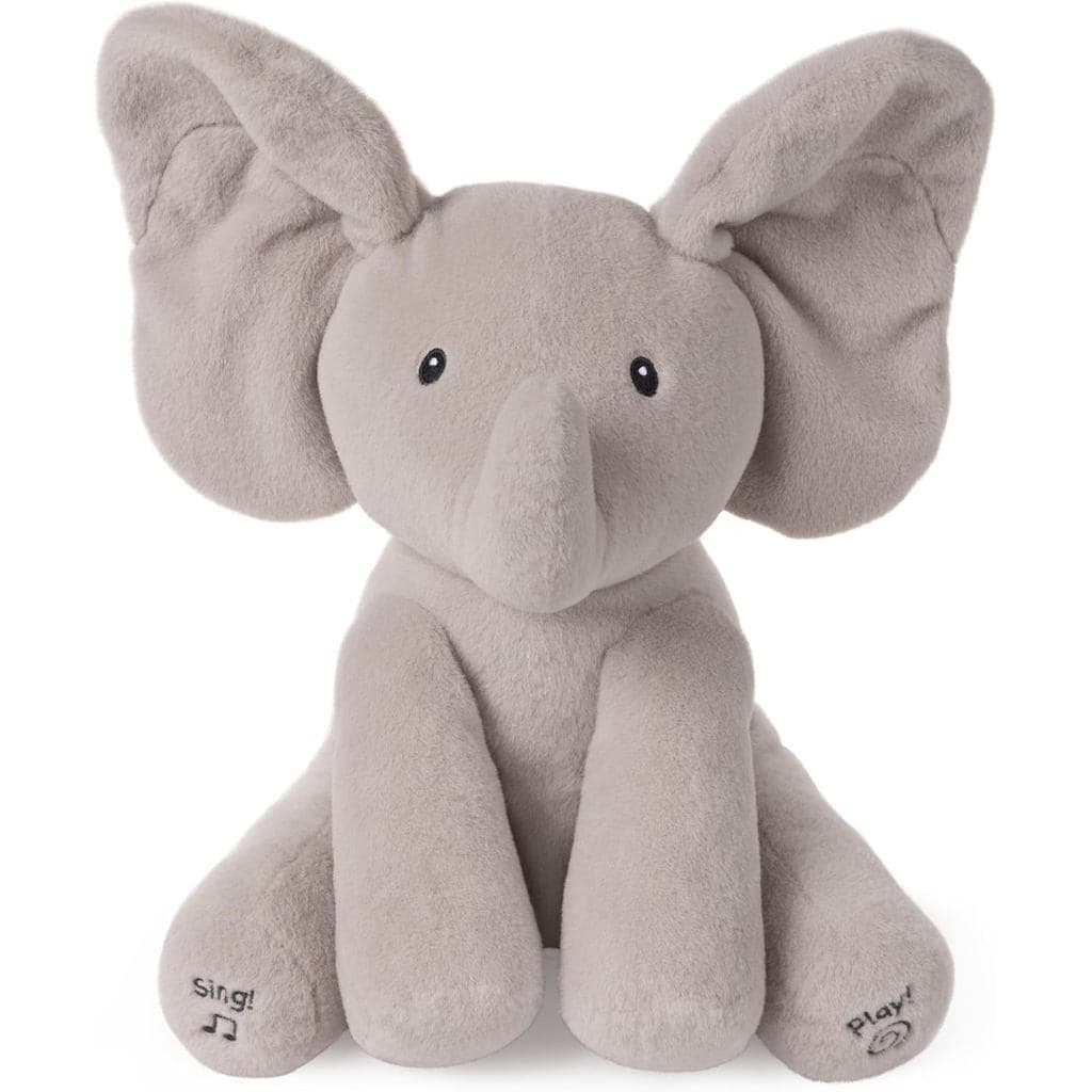 GUND Baby Elefante Animado Flappy de Pelúcia, Brinquedo Musical para Bebês a Partir de 0 Anos, Cinza, 12" UKZ6
