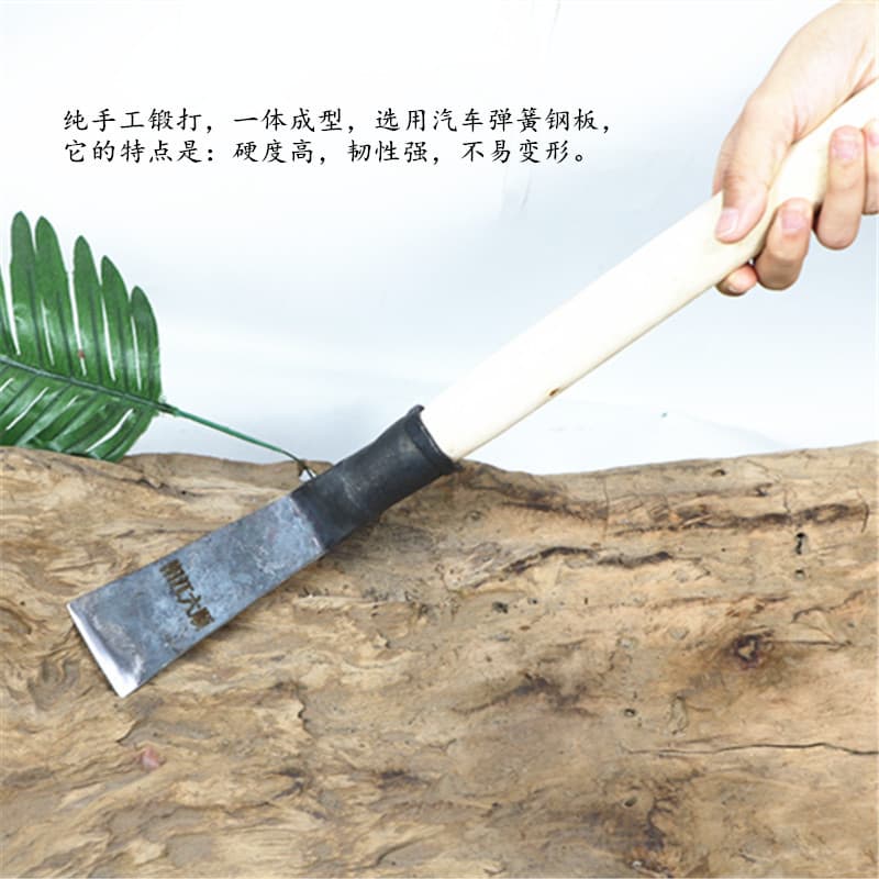 Tradicional mão forjada jardinagem pequena pá de aço pequena pá plantio vegetal capina solo solto pá jardim suculento P