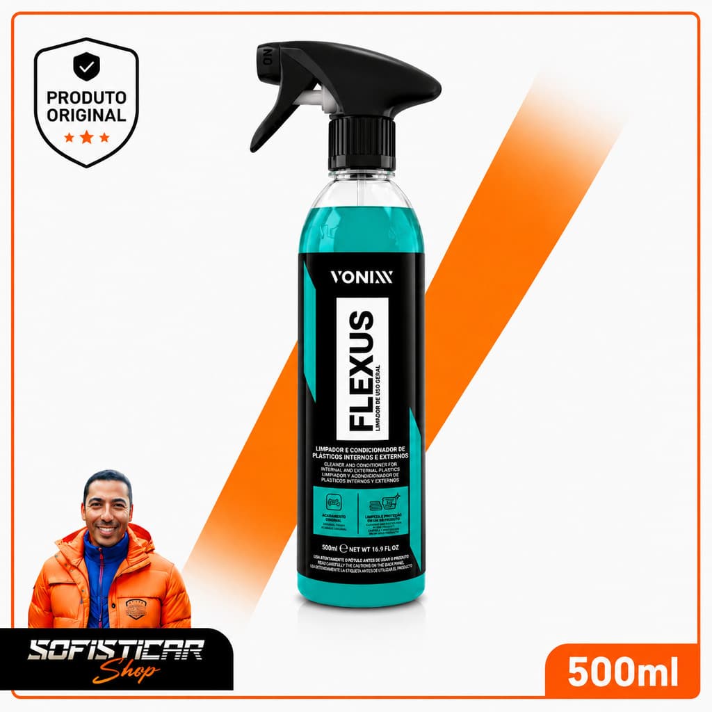 Flexus Vonixx - Limpador e Condicionador de Plásticos Internos 2 em 1