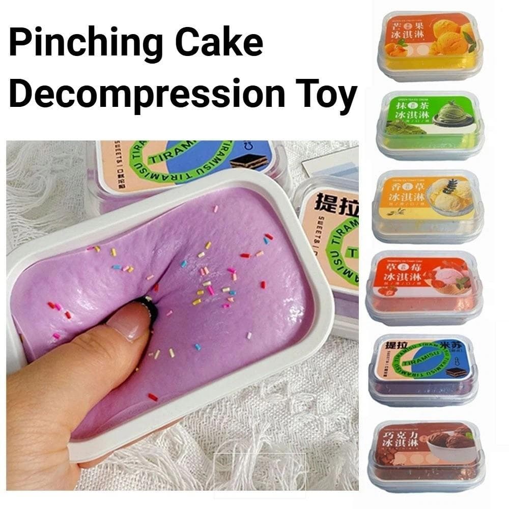 Brinquedo Mole De Bolo De Caixa Pegajosa , De Aperto De Pão De Simulação 3D De Recuperação Lenta Feito À Mão