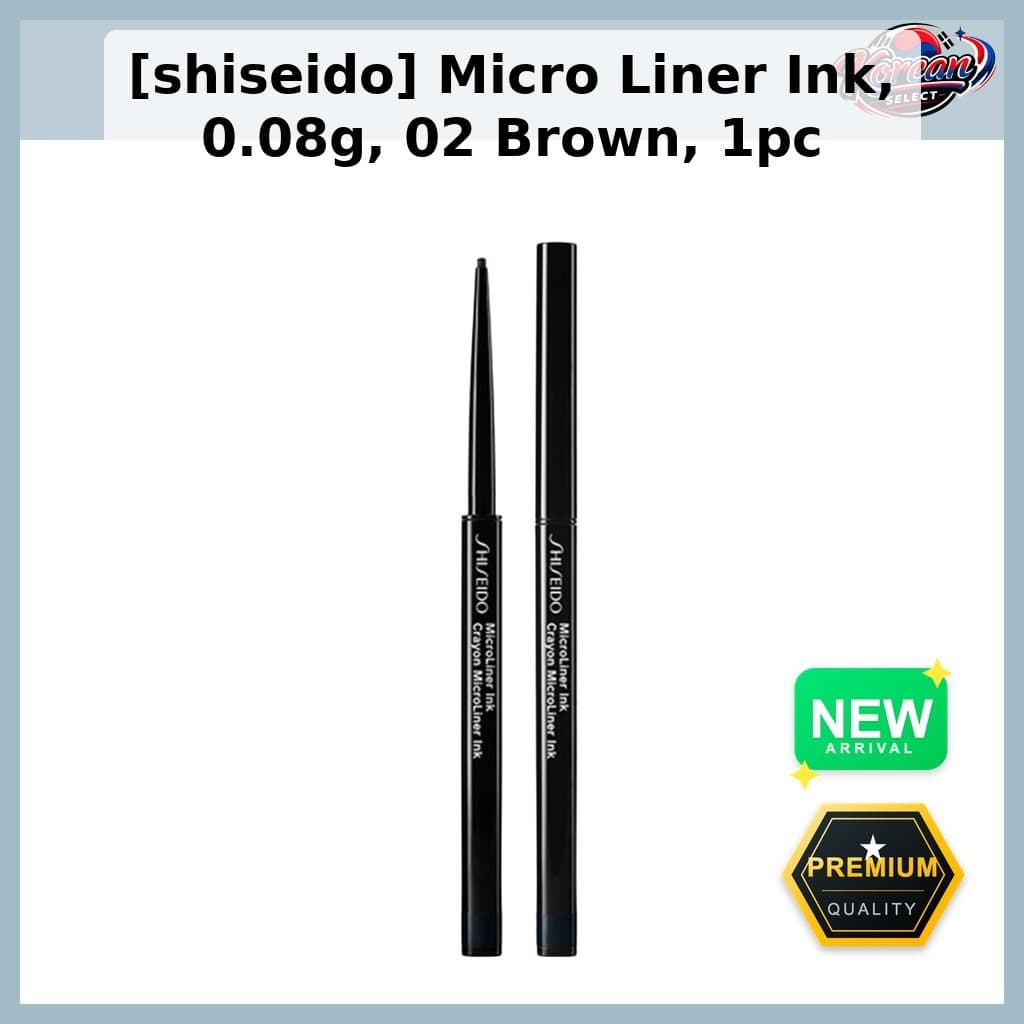 [shiseido] Tinta Micro Liner , 0.08g , 02 Marrom , 1 Unidade/Delineador Coreano/Ponta Ultrafina/100 % Autêntico Da Korea