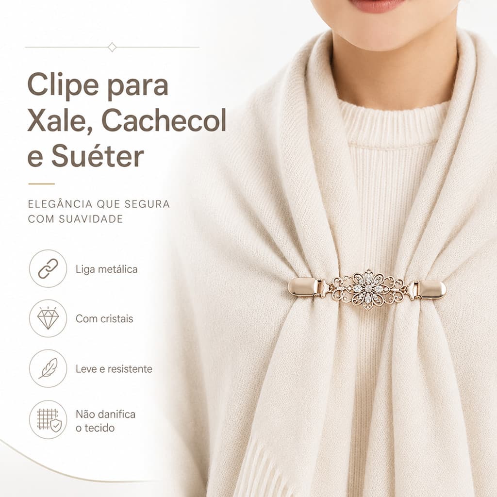 Europeu E Americano Retro Xale Clipe Broche Duckbill Camisola Cachecol Cardigan De Malha Anti-Exposição Fixo