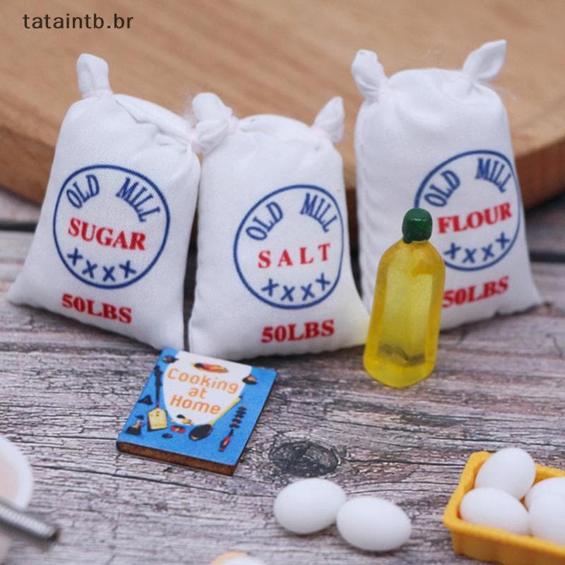 [TaTa] 1 Conjunto De Casa De Bonecas Em Miniatura Simulação Batedor Saco De Farinha Modle DIY Boneca Acessórios Decoraçã