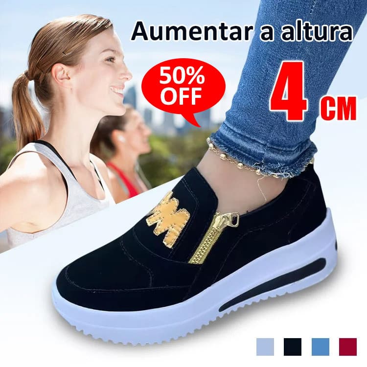【Estilo Casual】Sapatos Casuais Femininos De Tamanho Grande Com Sola Chunky Sapatos Femininos/Sola Chunky/Tamanho Grande