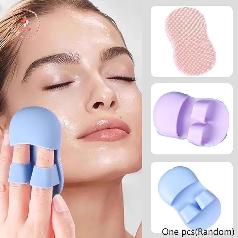 AACAR Mini Dedo Rosto Escova De Lavagem Chinelo Forma Silicone Macio Limpeza Profunda Poros Remover Células Mortas Da Pe
