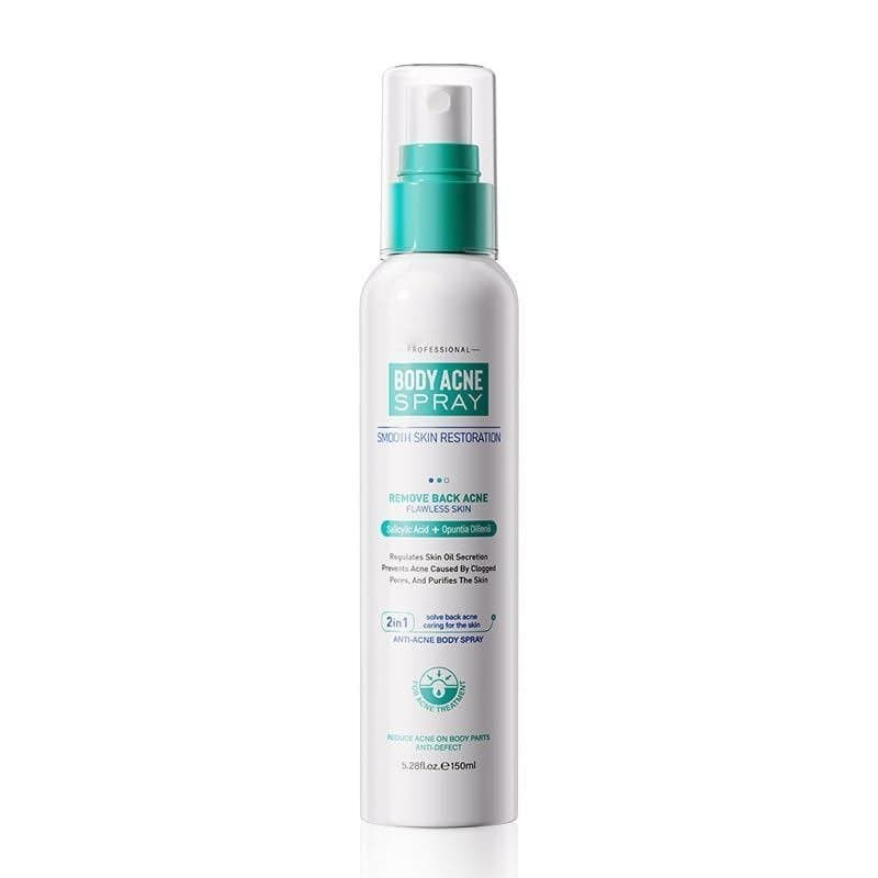 Spray para Acne nas Costas 150ml, Spray de Tratamento para Acne Corporal com Ácido Salicílico para Costas, Peito e Corpo