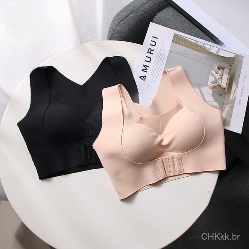 Kit 1/2 Soutien correção de postura feminina com abertura frontal/push m Bojo Sem Costura Levanta Seios